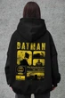 Жіноче Оверсайз Худі Толстовка На Флісі З Капюшоном Та Принтом Without OneSize Batman Black - зображення 1