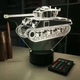 Светильник ночник декоративный ручной работы с пультом «Американский средний танк M4 Sherman. Военная тематика» 3D лампа с Led-подсветкой (7 цветов 4 режима) (3DT026) - изображение 4