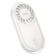 Портативний міні вентилятор Hoco HX611 ultra-thin pocket fan 3 Levels Milky white - изображение 2