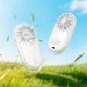 Портативний міні вентилятор Hoco HX611 ultra-thin pocket fan 3 Levels Milky white - изображение 7