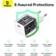Мережевий зарядний пристрій Baseus Palm Fast Charger USB-C 30W + Cable USB-C to USB-C 60W 1m Moon White (P10111605213-01) [172514] - зображення 13