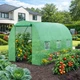 Теплиця садова 6 м² 3×2×2 м 6 вікон армована плівка 140 г/м² UV-4 оцинкований каркас 19 мм Зелена (P0021) - изображение 3