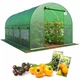 Теплиця садова 10 м² 4×2.5×2 м армована плівка 140 г/м² UV-4 оцинкований каркас Зелена (P0025) - зображення 2
