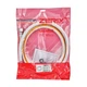 Шланг для газа 1/2"ГГ 150 см ZERIX ZHG-01-FF1/2"-150 ПВХ белый с желтой полосой (ZX6160) - изображение 3