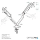 Настольное крепление для двух мониторов OfficePro MA442W с пружиной 17-35" 2~12 кг White - изображение 10