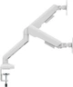 Настольное крепление для двух мониторов OfficePro MA442W с пружиной 17-35" 2~12 кг White - изображение 3