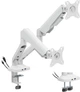 Настольное крепление для двух мониторов OfficePro MA452W с пружиной 17-35" 2~12 кг White - изображение 1