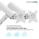 Настольное крепление для двух мониторов OfficePro MA452W с пружиной 17-35" 2~12 кг White - изображение 14