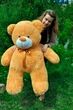 Большой плюшевый медведь Teddy Boom Веня 130 см карамельный - изображение 2