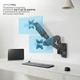 Настенное крепление для двух мониторов OfficePro MA312B с пружиной 17-32" 2-9 кг Black (MA312B) - изображение 10