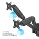 Настенное крепление для двух мониторов OfficePro MA312B с пружиной 17-32" 2-9 кг Black (MA312B) - изображение 11