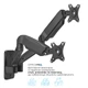 Настенное крепление для двух мониторов OfficePro MA312B с пружиной 17-32" 2-9 кг Black (MA312B) - изображение 17