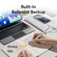 Стилус - ручка для ємнісних екранів 2-в-1 Stylus Pen Gray Aluminum Alloy Type Vention (KQMH0) - изображение 3