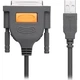 Кабель для принтера USB 2.0 to DB25 2.0m US167 black Ugreen (20224) - зображення 2