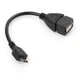 Переходник OTG USB 2.0 AF to Micro 5P 0.15m Vinga (VCPDCOTGMBK) - изображение 2
