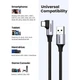 Дата кабель USB 3.0 AM to USB-C 1.0m 60W US385 90° Black Ugreen (20299) - зображення 5