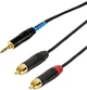 Professionalny kabel audio SSQ MiJRCA3 Mini Jack 3.5 mm 2x RCA (3 m) (5907688758788) - obraz 3