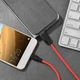 Дата кабель USB 2.0 AM to USB-C 1.0m 2A silicone X21 black+red HOCO (6957531071419) - изображение 4