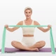 Лента для пилатеса EasyFit 0.35 мм мятная, эластичная латексная лента для фитнеса, йоги и растяжки 200×15 см (EF-1659-GN) - изображение 8