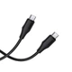 Кабель HOCO X124 Bien 60W silicone charging data cable C to C Black (6942007664448) - зображення 3