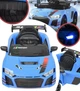 Детский электромобиль Cabrio 6V 5Ah с пультом управления, плавным стартом, LED-фарами, USB, AUX, MP3 и открывающимися дверями, Синий - изображение 2