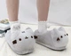 Плюшевые тапочки тапочки кигуруми кот Pusheen Пушин темно - серые размер 36-40 - изображение 1