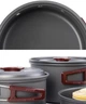 Набір посуды Naturehike NH15T203-G походный анодированный алюминий компактный для 3-4 человек Grey - изображение 4