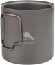 Термокружка Toaks Titanium Double Wall Cup 0.45L титановая с двойными стенками, складными ручками, чехлом для походов - изображение 1