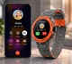 Детские / взрослые смарт часы - телефон Smart Watch 4G SIM-карта, IP67, GPS, кнопка SOS, прослушивание, видеозвонок, геозабор Tabby K55 оранжевый - изображение 4