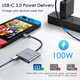 Док-станція Onshida 3в1 USB-C HDMI адаптер 4K 30Hz PD 100W USB 3.0 для Nintendo Switch MacBook Samsung DeX - зображення 6