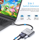 Док-станція Onshida 3в1 USB-C HDMI адаптер 4K 30Hz PD 100W USB 3.0 для Nintendo Switch MacBook Samsung DeX - зображення 8