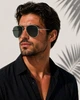 Солнцезащитные очки Aviator унисекс поляризованные UV400 стильные авиаторы люкс качество, унисекс, Green Golden - изображение 8