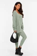 Костюм женский однотонный зеленого цвета Fashion размер 42-48 (217011) - изображение 2