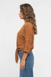 Кофта женская однотонная коричневого цвета Fashion размер 48 (216972) - изображение 2