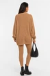 Костюм женский однотонный коричневого цвета Fashion размер 42-48 (217010) - изображение 3