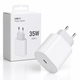 Сетевое зарядное устройство для Apple iPhone Power Adapter 35W USB-C, быстрая зарядка, белое, в коробке - изображение 1