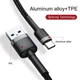 Кабель Baseus Cafule Cable USB For Type-C 3A 0.5m Gray+Black - зображення 7