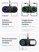 Беcпроводное зарядное устройство Baseus Digital LED Display 2in1 Wireless Charger 20W Black Universal version (WXSX010101) - изображение 7