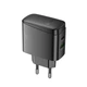Мережевий зарядний пристрій HOCO CS63A Bright PD65W (1A1C) charger (EU) Black - зображення 1
