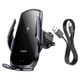 Автотримач для телефона з БЗП HOCO CA202 Plus Enlightener infrared induction wireless charging car holder(air outlet) Black metal gray - изображение 7