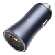 Автомобільний зарядний пристрій Baseus Golden Contactor Pro Dual Quick Charger Car Charger U+C 40W Dark Gray - зображення 3