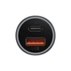 Автомобільний зарядний пристрій Baseus Golden Contactor Max Dual Fast Charger Car Charger U+C 60W Dark Gray - зображення 5