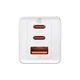 Зарядний пристрій Baseus 2xUSB-C 65 W + 1xUSB GaN + cable USB-C to USB-C 100 W 1.0m white (CCGP120202) (351921) - зображення 4