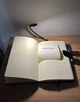 Лампа для чтения книг Аккумуляторная Перезаряжаемая 7 LED светодиодов 3 уровня свечения 3000-6000К Гибкая Clip ножка прищепка на аккумуляторе прищепке A01 Black - изображение 6