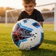 Мяч футбольный TK Sport №5 420 грамм Black/Blue/White (C44442/3) - изображение 2