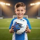 М'яч футбольний TK Sport №5 420 грам Blue/White (C44442/2) - зображення 7