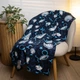 Пляжное полотенце большое тонкое махровое с принтом GM Textile 70х150 см 300 г/м2 (Синий) - изображение 2