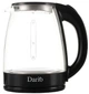 Електрочайник Dario DR1802 скло 1.8 л чорний - зображення 1