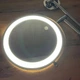 Зеркало настенное для ванной комнаты с LED-подсветкой 20 см косметическое двустороннее с увеличением 3× - изображение 6
