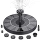 Плавающий садовый фонтан с солнечной панелью и различными насадками Solar Fountain Черный - изображение 2